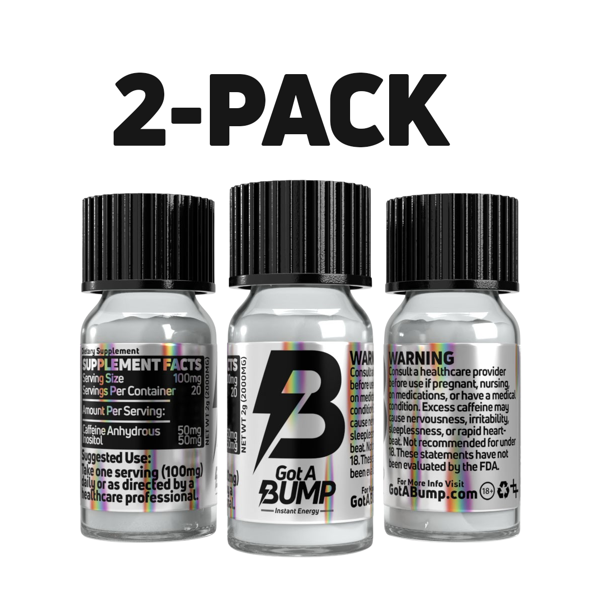 BUMP Energy™ Powder - 2g Container (1000mg Caffeine Per Vial) (TikTok)
