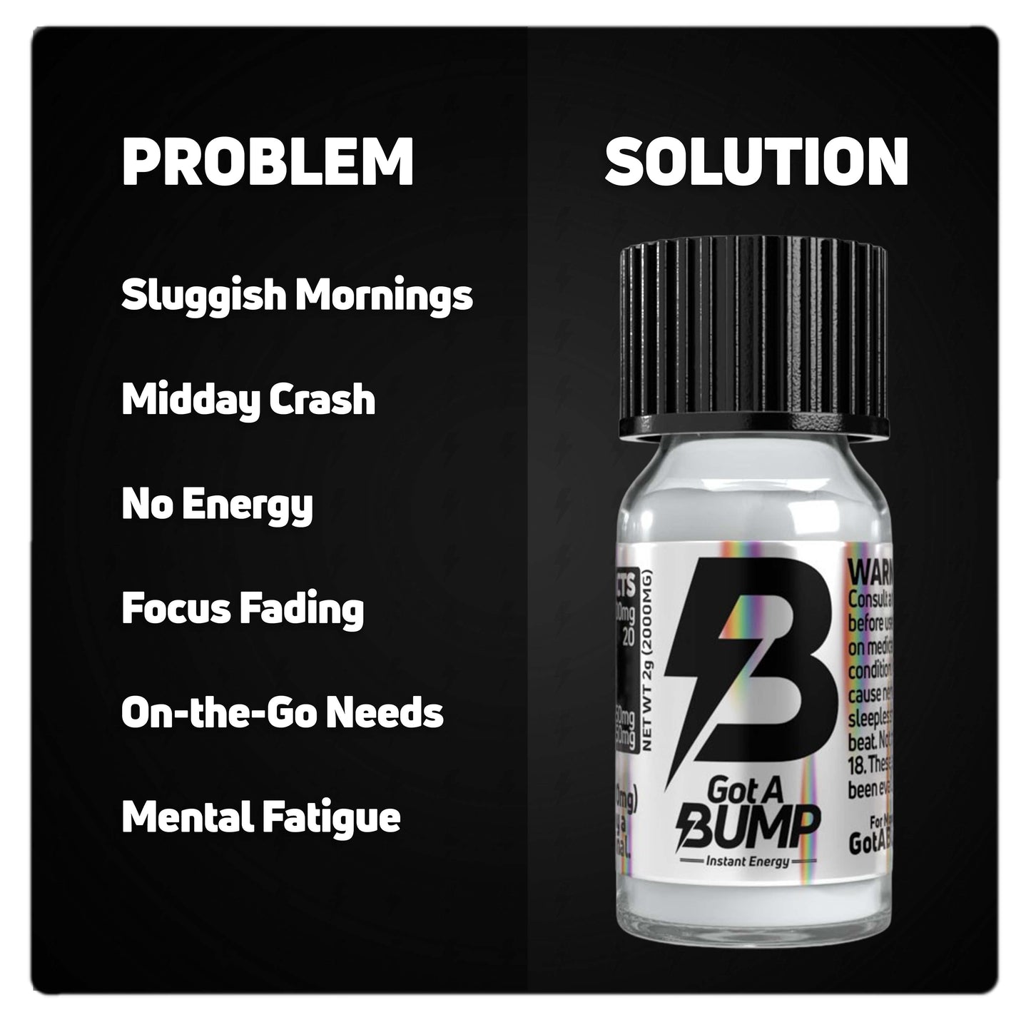 BUMP Energy™ Powder - 2g Container (1000mg Caffeine Per Vial) (TikTok)