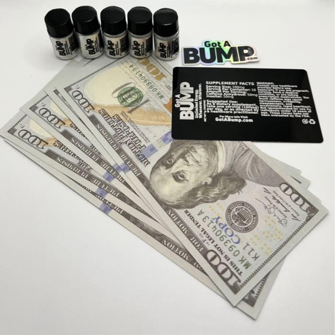BUMP Energy™ Powder - 2g Container (1000mg Caffeine Per Vial) (TikTok)
