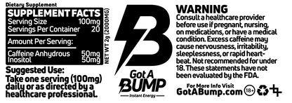 BUMP Energy™ Powder - 2g Container (1000mg Caffeine Per Vial) (TikTok)
